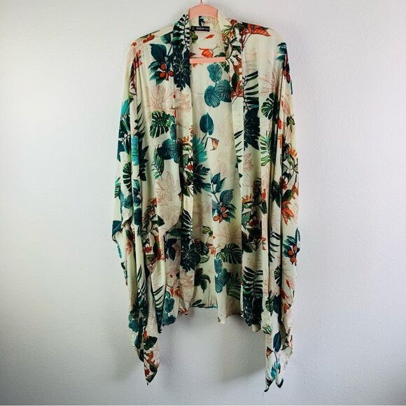 Shein Tropical Print Kimono - Picture 1 of 4